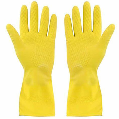 YELLOW RUBBER GLOVES M